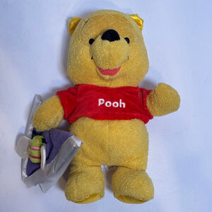Disney Winnie the Pooh Bear Plush 11” Lovey Rattle Toy Soft Stuffed Animal
